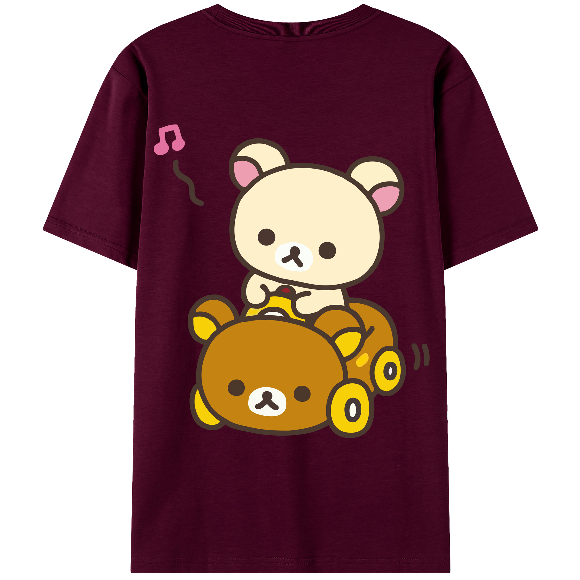 （画像用） リラックマ リラックマ キイロイトリ Rilakkuma Korilakkuma Kiiroitori レディース半袖Tシャツ(バックプリント)